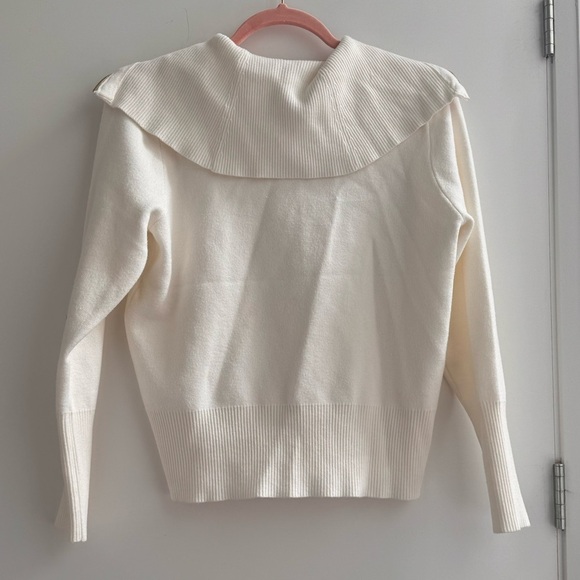 Marc New York Cream Zip-Up Knit Sweater - Picture 3 of 4